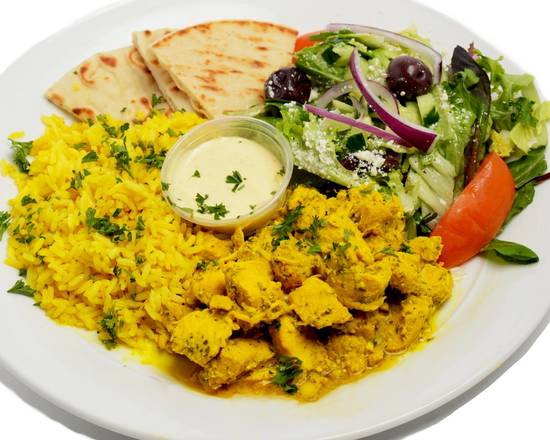 Order Lemon Chicken Plate food online from George's Greek Grill-Fig at 7th store, Los Angeles on bringmethat.com
