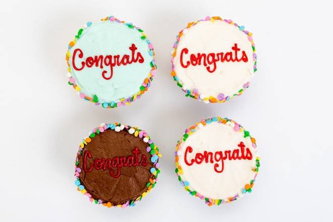 Order Congrats Cupcake 4 Box food online from Susiecakes store, Lafayette on bringmethat.com