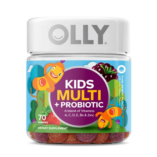 Order Olly Kid's Multi + Probiotic Gummies Yum Berry Punch (70 ct) food online from Rite Aid store, Palm Desert on bringmethat.com