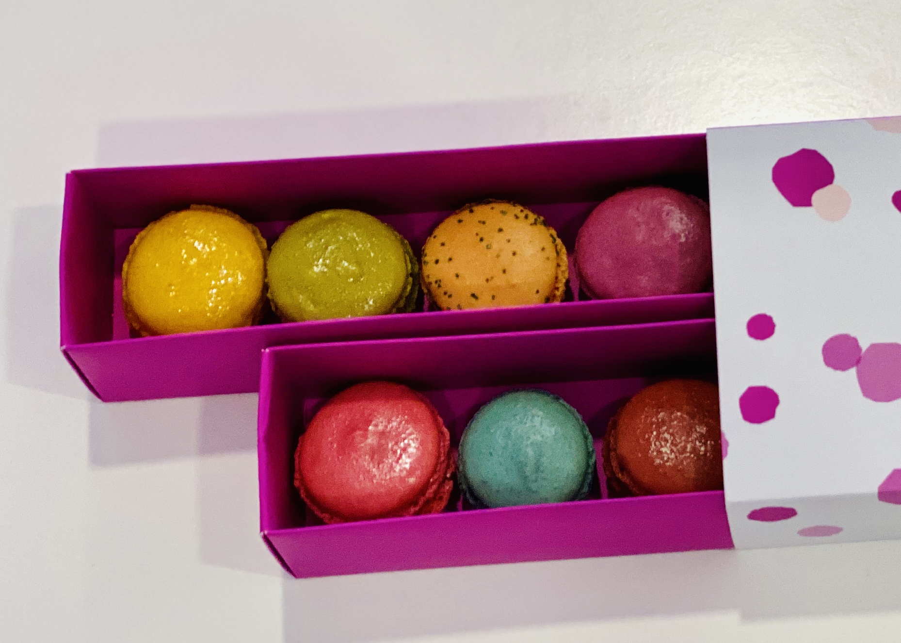 Order Box of 18 Count food online from Le Macaron French Pastries store, San Diego on bringmethat.com