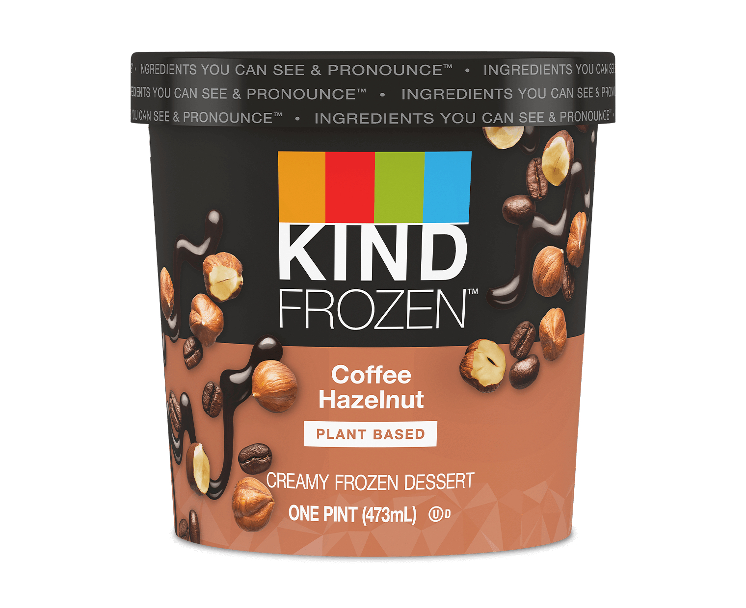 Order KIND FROZEN - Coffee Hazelnut Frozen Dessert - Pint (Plant-Based) food online from Luv Mart store, Santa Cruz on bringmethat.com