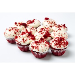 Order Mini Red Velvet Cupcakes - One Dozen food online from Tiffany's Bakery store, Philadelphia on bringmethat.com