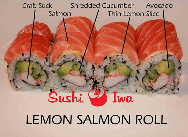 Order LEMON SALMON food online from Sushi Iwa store, Apex on bringmethat.com