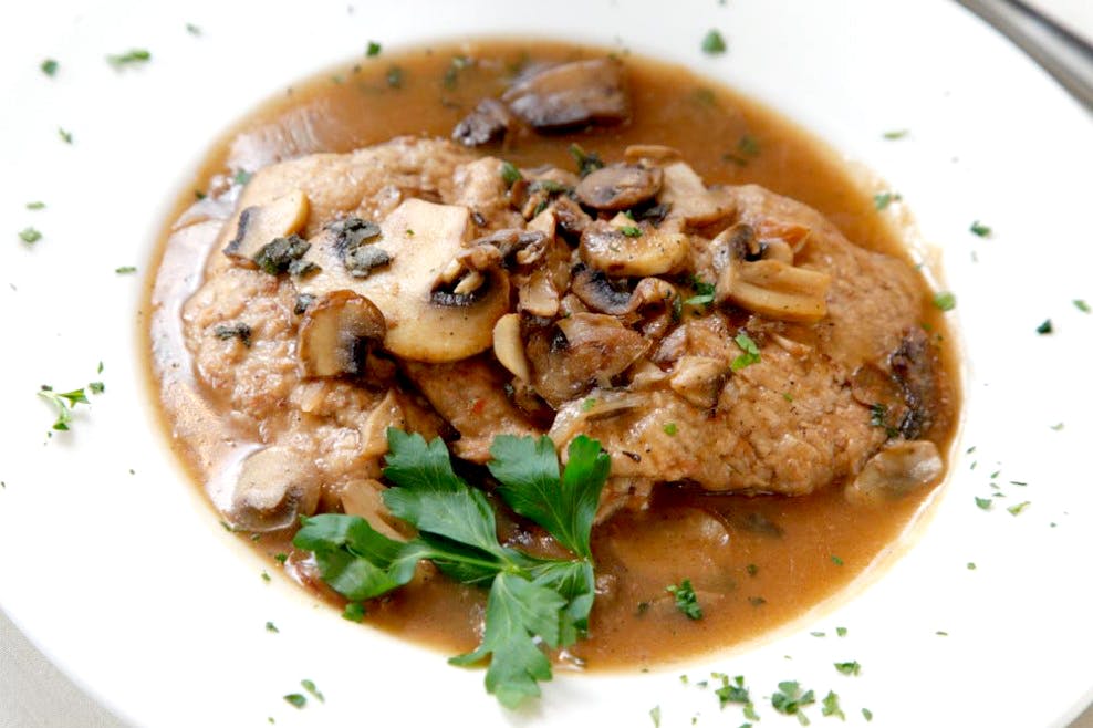Order Veal Marsala Pasta - Pasta food online from Roma Pizza store, West Berlin on bringmethat.com