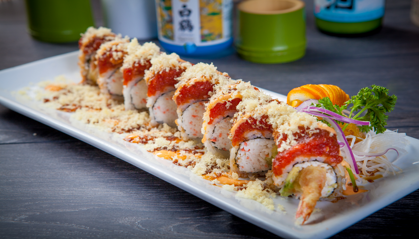 Order R44. Hot Night Roll food online from Starfish Sushi - Downey store, Downey on bringmethat.com