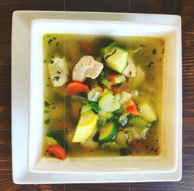 Order Chicken Veggie Soup food online from The Daily Harvest Cafe store, Newhall on bringmethat.com