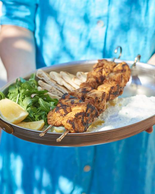 Order Chicken Souvlaki food online from Calissa store, Water Mill on bringmethat.com