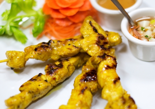 Order Chicken Satay food online from Thai north catering store, Brighton on bringmethat.com