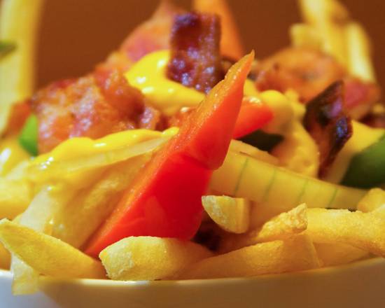 Order Super Cheesy Bacon Fries food online from Bobablastic store, Dundee on bringmethat.com