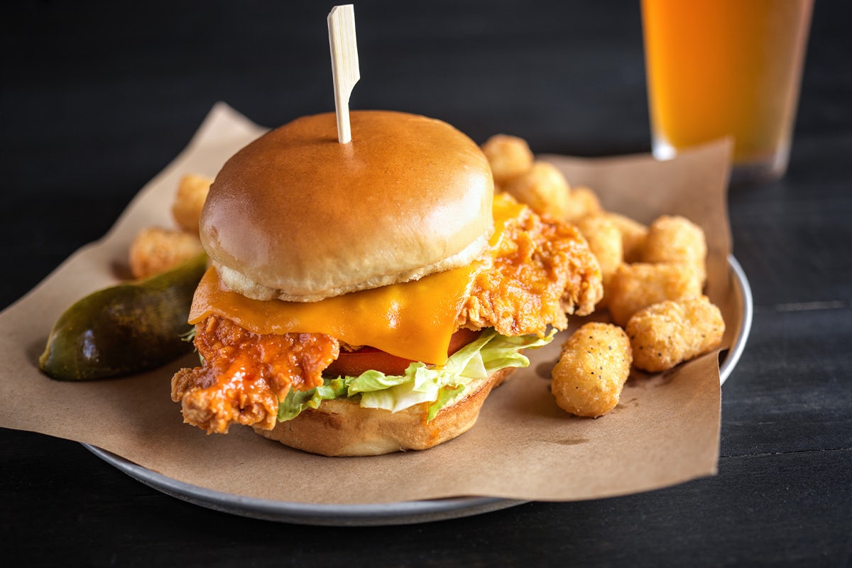 Order Crispy Buffalo Chicken Sandwich food online from World Of Beer store, Louisville on bringmethat.com