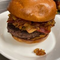 Order GOUDA BACON BURGER food online from Skybokx 109 Sports Bar And Grill store, Natick on bringmethat.com
