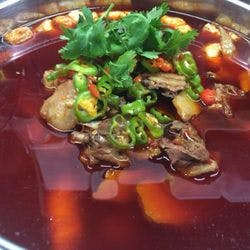 Order T3. 麻辣火锅鸡 Spicy Chicken Hot Pot food online from Sichuan Hot Pot 九寨溝火锅川菜 store, Cleveland on bringmethat.com