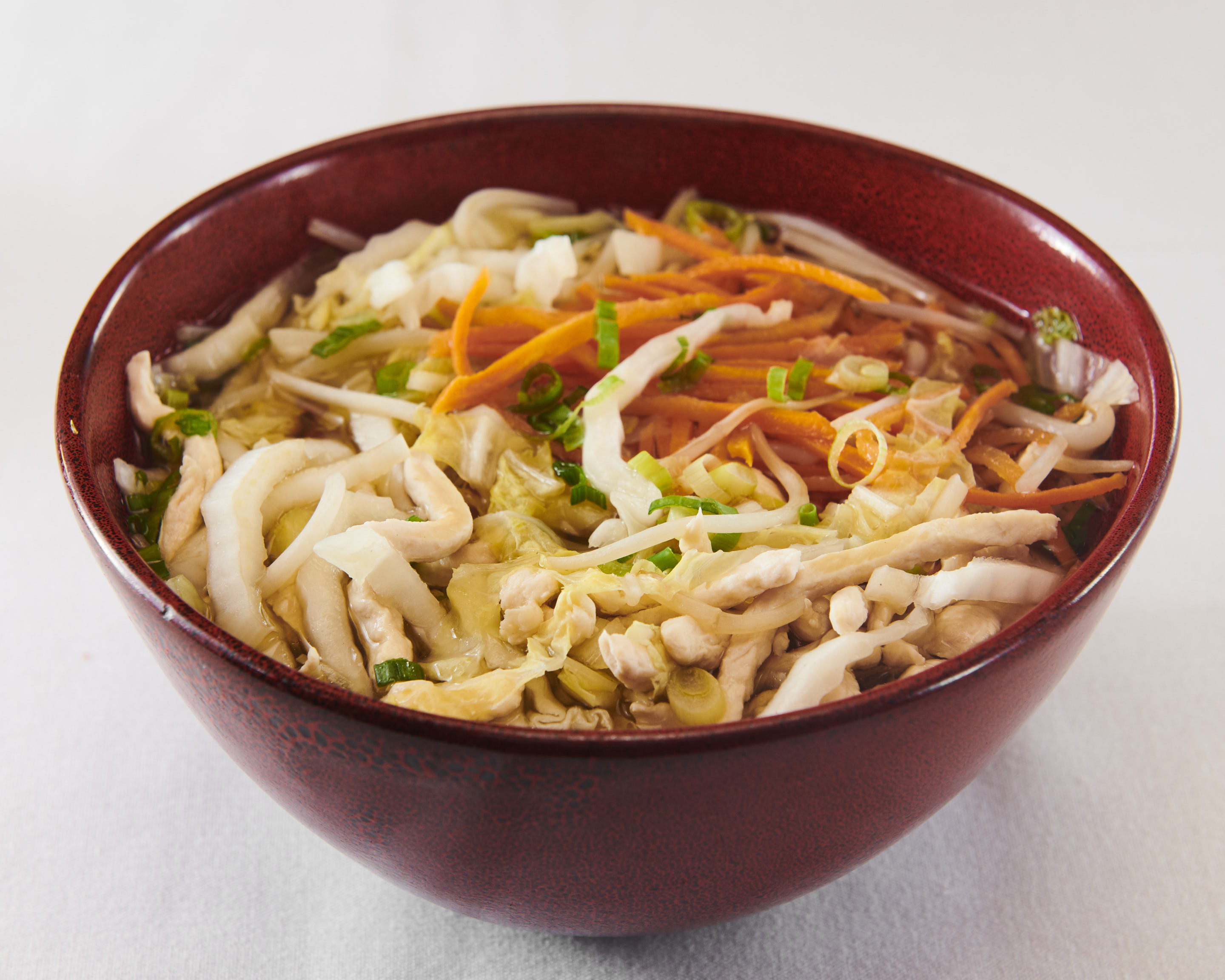 Order 10. Shredded Chicken with Bean Sprout Noodle Soup food online from Ollie's Sichuan store, New York on bringmethat.com
