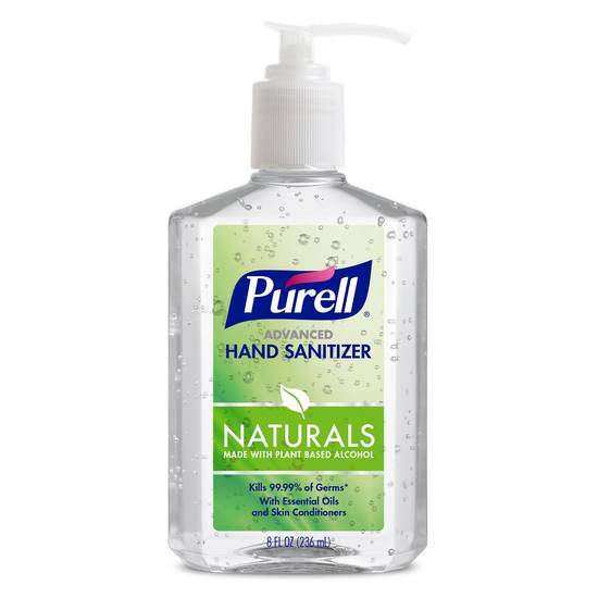 Order PURELL Advanced Hand Sanitizer Naturals with Plant Based Alcohol, Citrus Scent, 8 fl oz Pump Bottle food online from CVS store, FRANKFORT on bringmethat.com