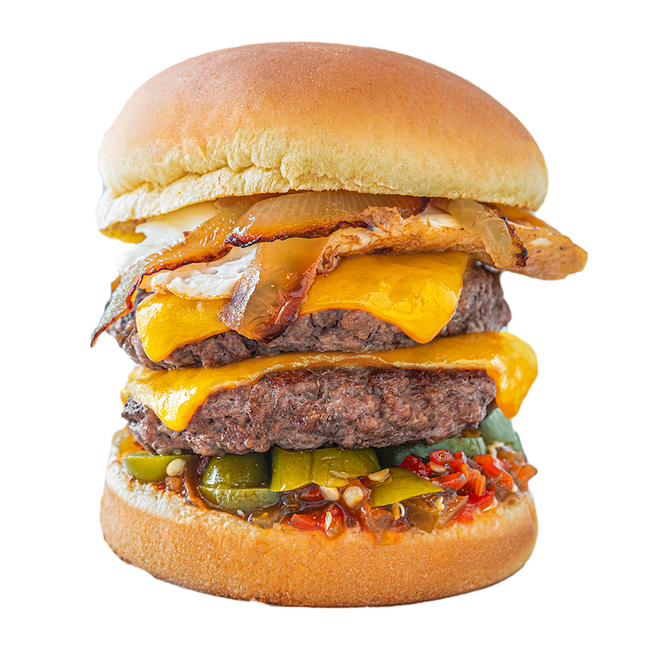 Order Fiery Burger food online from Elevation Burger store, Falls Church on bringmethat.com