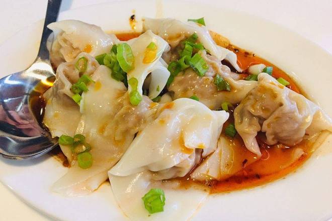 Order Sichuan Wontons in Red Oil 红油抄手 ️ food online from New Sichuan store, Winston-Salem on bringmethat.com