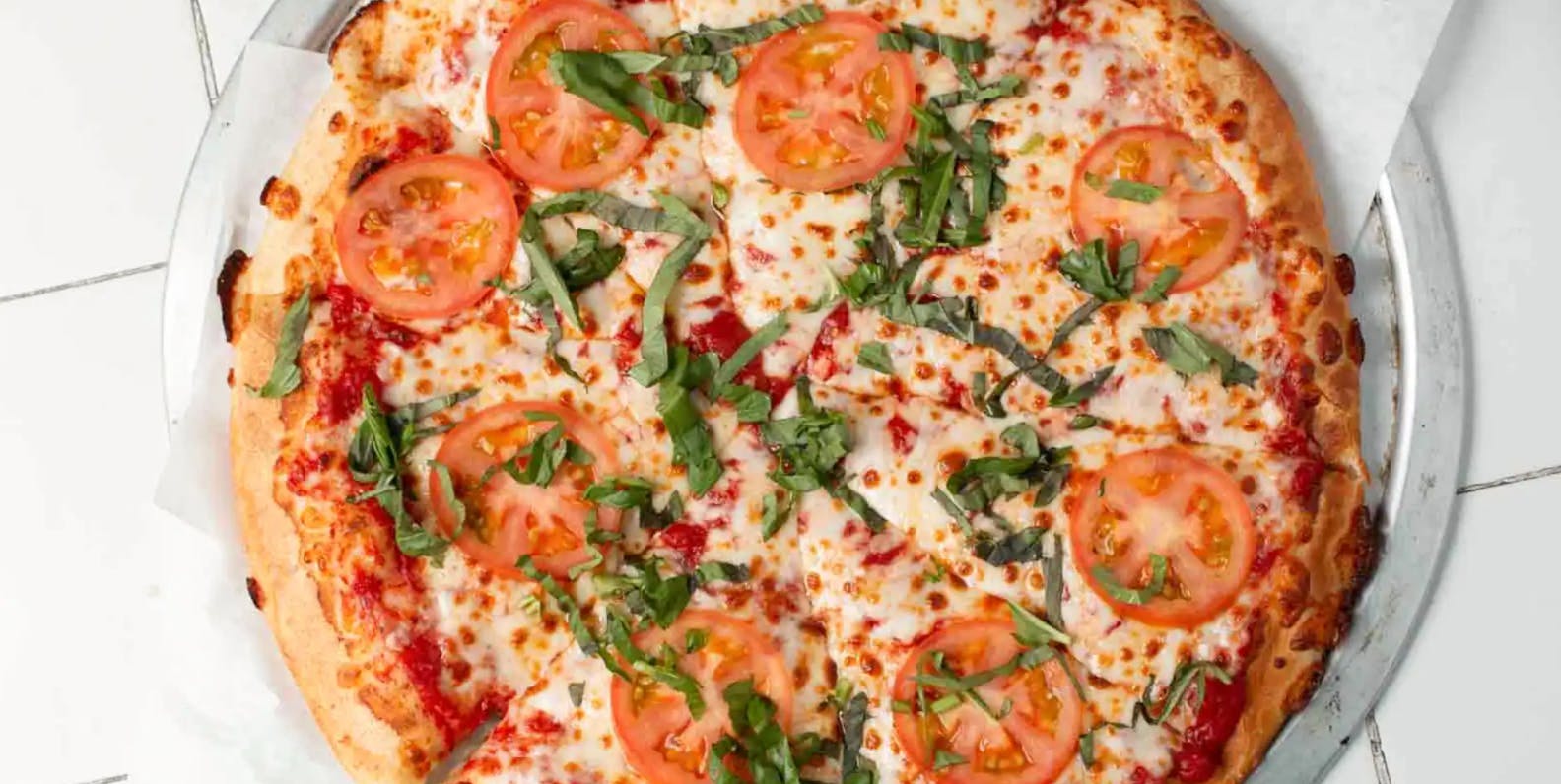 Order Margherita Pizza - Medium 12'' food online from Sicily's Pizza store, Las Vegas on bringmethat.com