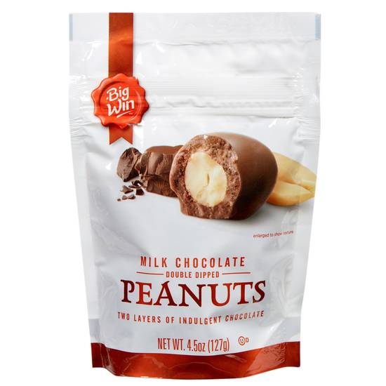 Order Big Win Double Dipped Milk Chocolate Peanuts (4.5 oz) food online from Rite Aid store, Eugene on bringmethat.com