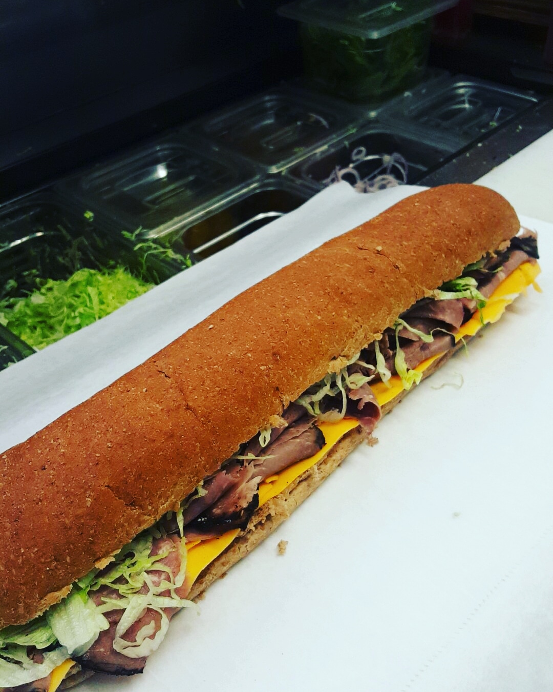 Order Large Pastrami And Cheese Sub food online from Super hero sub shop store, Jersey City on bringmethat.com