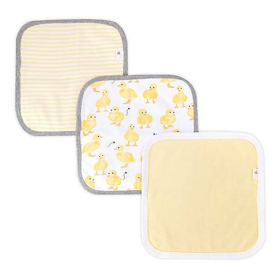 Order Burt's Bees Baby® 3-Pack Organic Cotton Washcloths in Sun food online from Buybuy Baby store, Christiana on bringmethat.com