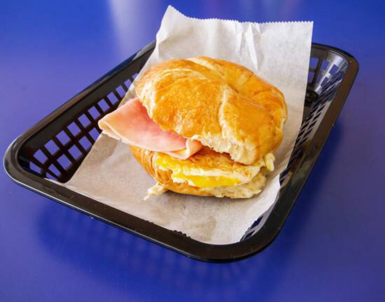 Order Ham Egg Cheese Croissant Sandwich food online from Ashley Donuts store, Houston on bringmethat.com