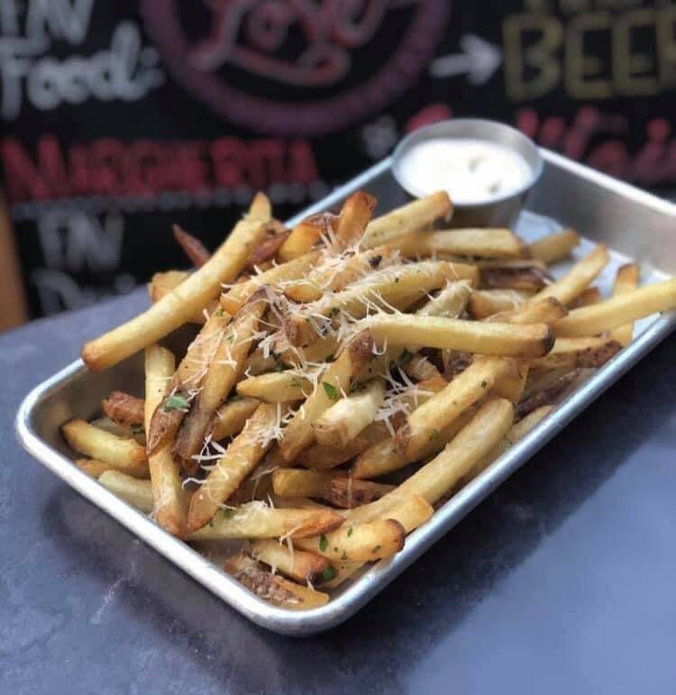 Order Truffle Fries - Appetizer food online from Itri Wood Fired Pizza Bar store, Bristol on bringmethat.com