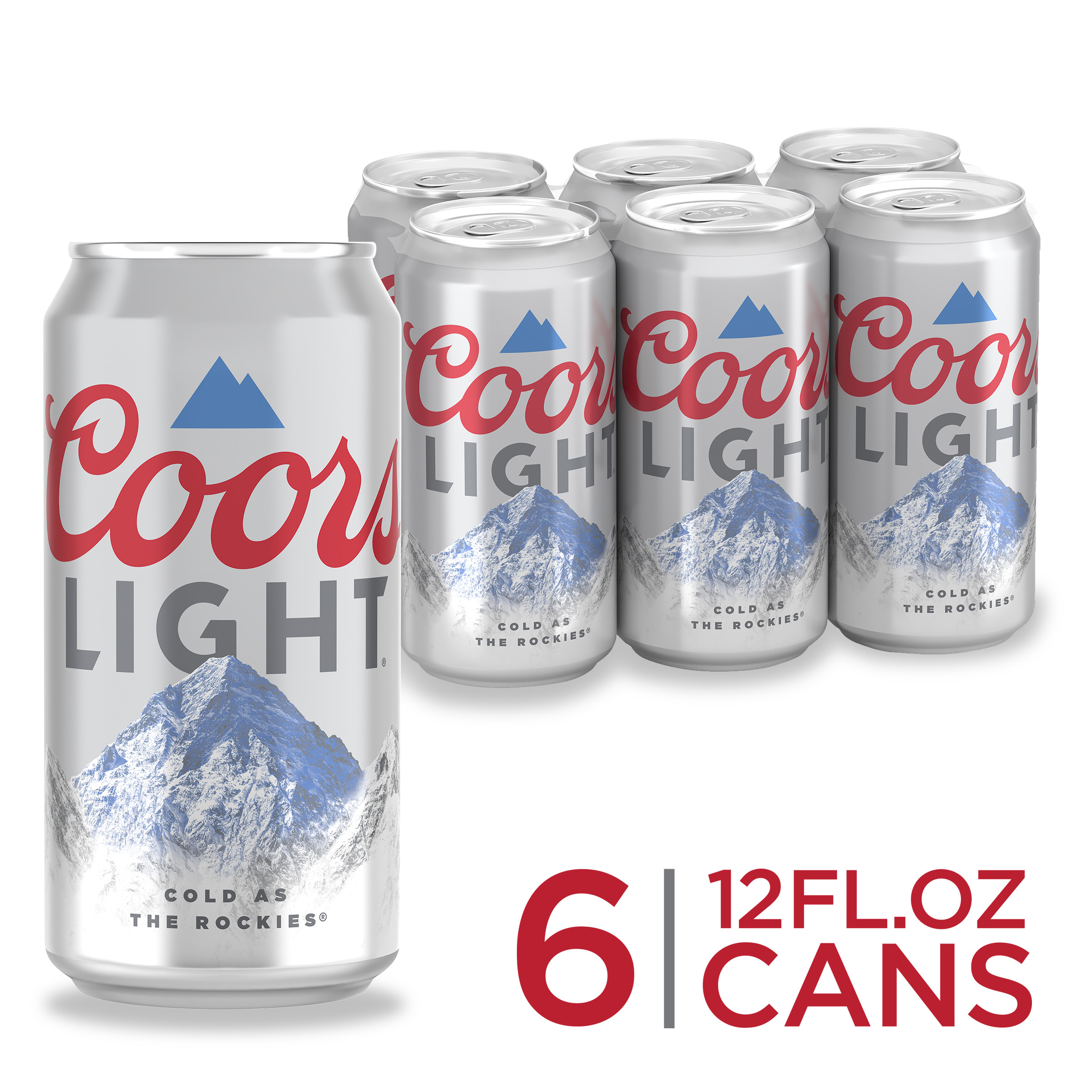Order Coors Light 12oz cans - 6 pack food online from Cactus Food Mart store, Scottsdale on bringmethat.com