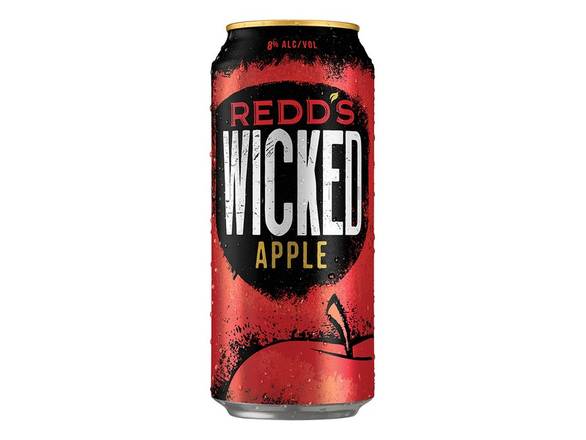 Order Redd's Wicked Apple Ale - 4x 16oz Cans food online from Kirby Food & Liquor store, Champaign on bringmethat.com