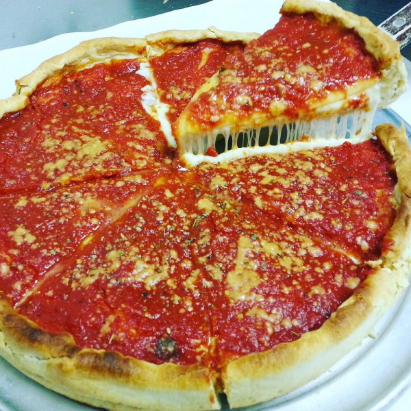Order 10" Cheese Stuffed Pizza food online from Nonna Silvias Pizzeria store, Park Ridge on bringmethat.com