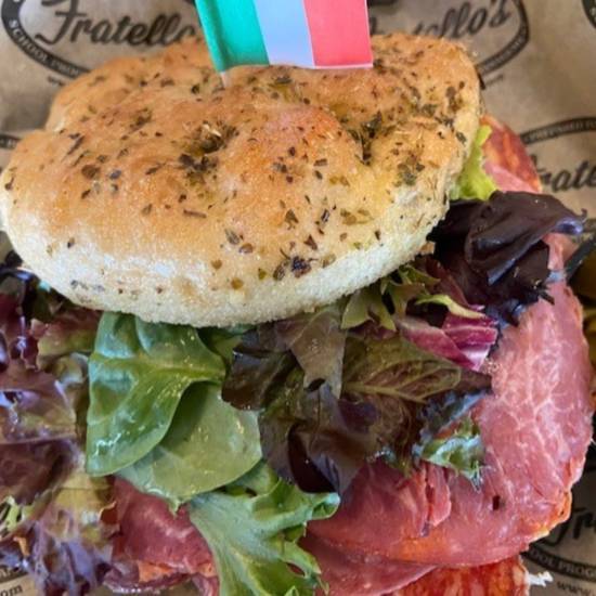 Order Fratello's Muffuletta food online from Fratello's Deli & Cafe store, Tinley Park on bringmethat.com