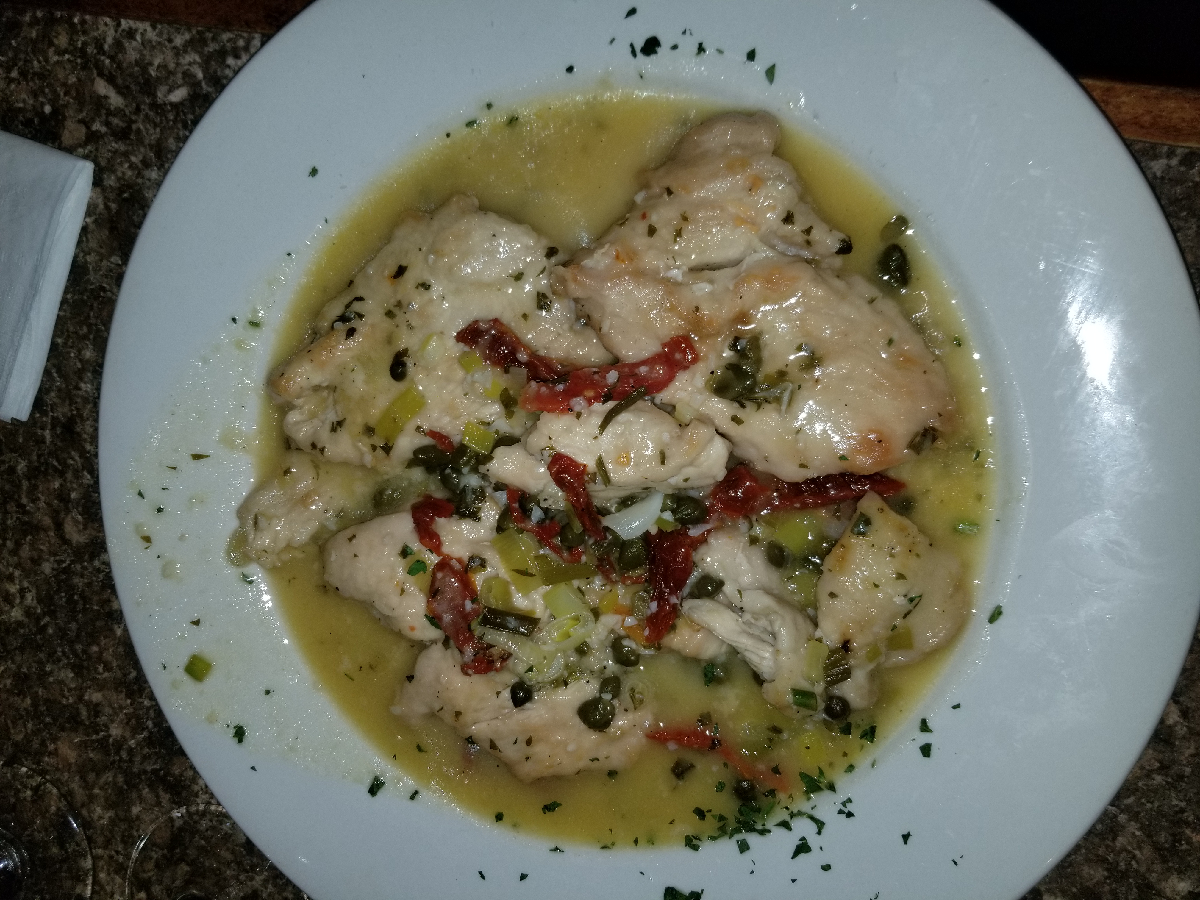 Order Chicken Piccata dinner food online from My Family Pizza store, Staten Island on bringmethat.com