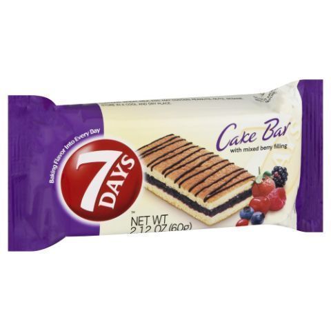 Order 7 Days Cake Bar Mixed Berry 2.12oz food online from 7-Eleven store, San Juan Capistrano on bringmethat.com