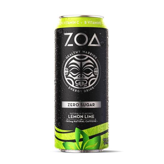 Order ZOA Lemon Lime Zero Sugar Energy Drink, 16 OZ food online from CVS store, REIDSVILLE on bringmethat.com