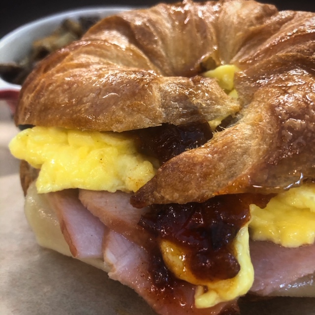 Order Grammy's Farmhouse Croissant Sandwich food online from Our Happy Place Cafe store, Corona on bringmethat.com