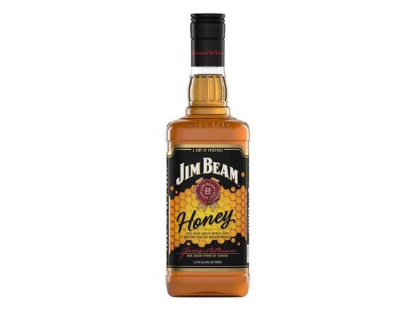 Order Jim Beam Honey Bourbon Whiskey - 750ml Bottle food online from Josh Wines & Liquors Inc store, New York on bringmethat.com