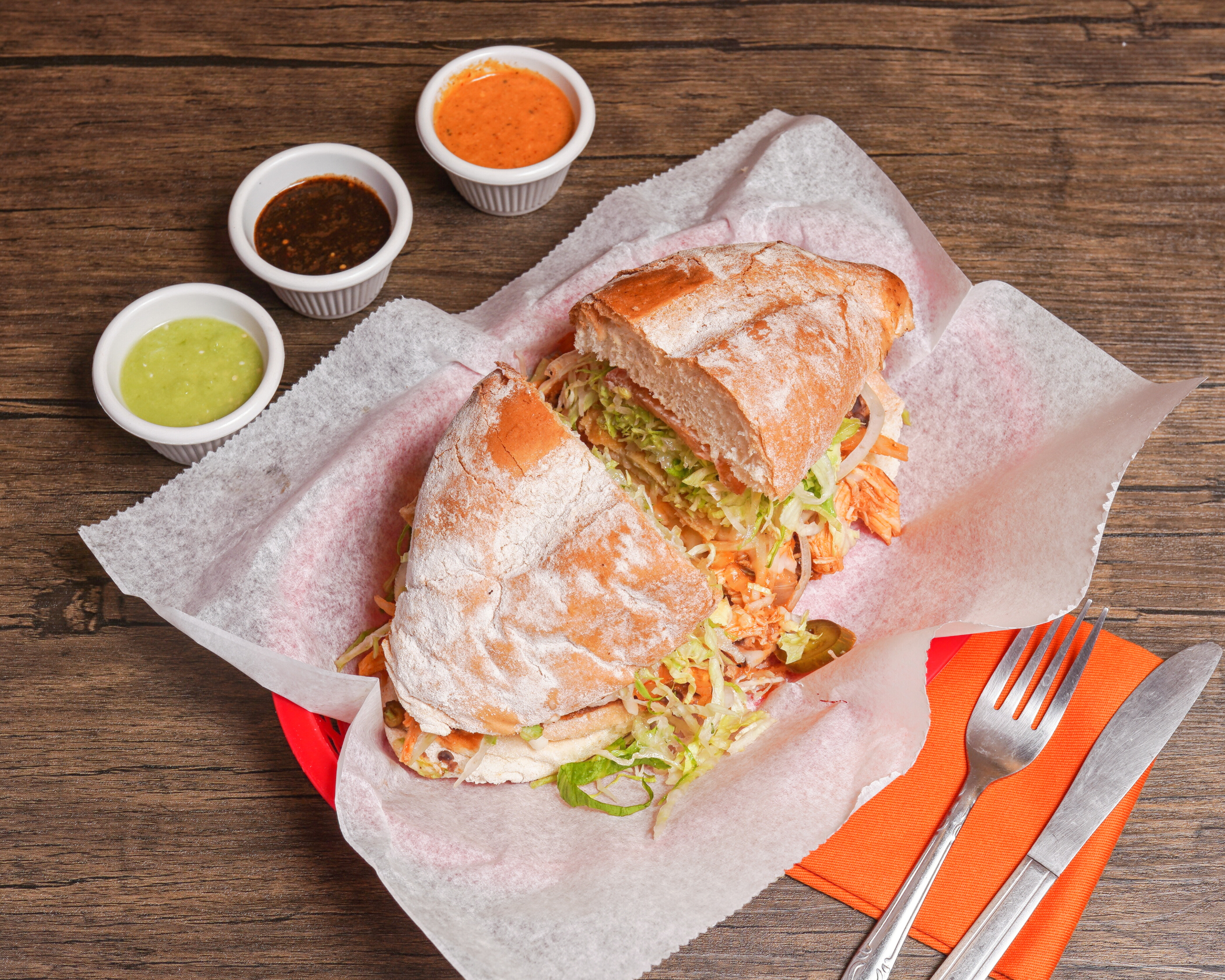 Order Torta Cubana food online from Totopos Mexican Restaurant store, Naperville on bringmethat.com
