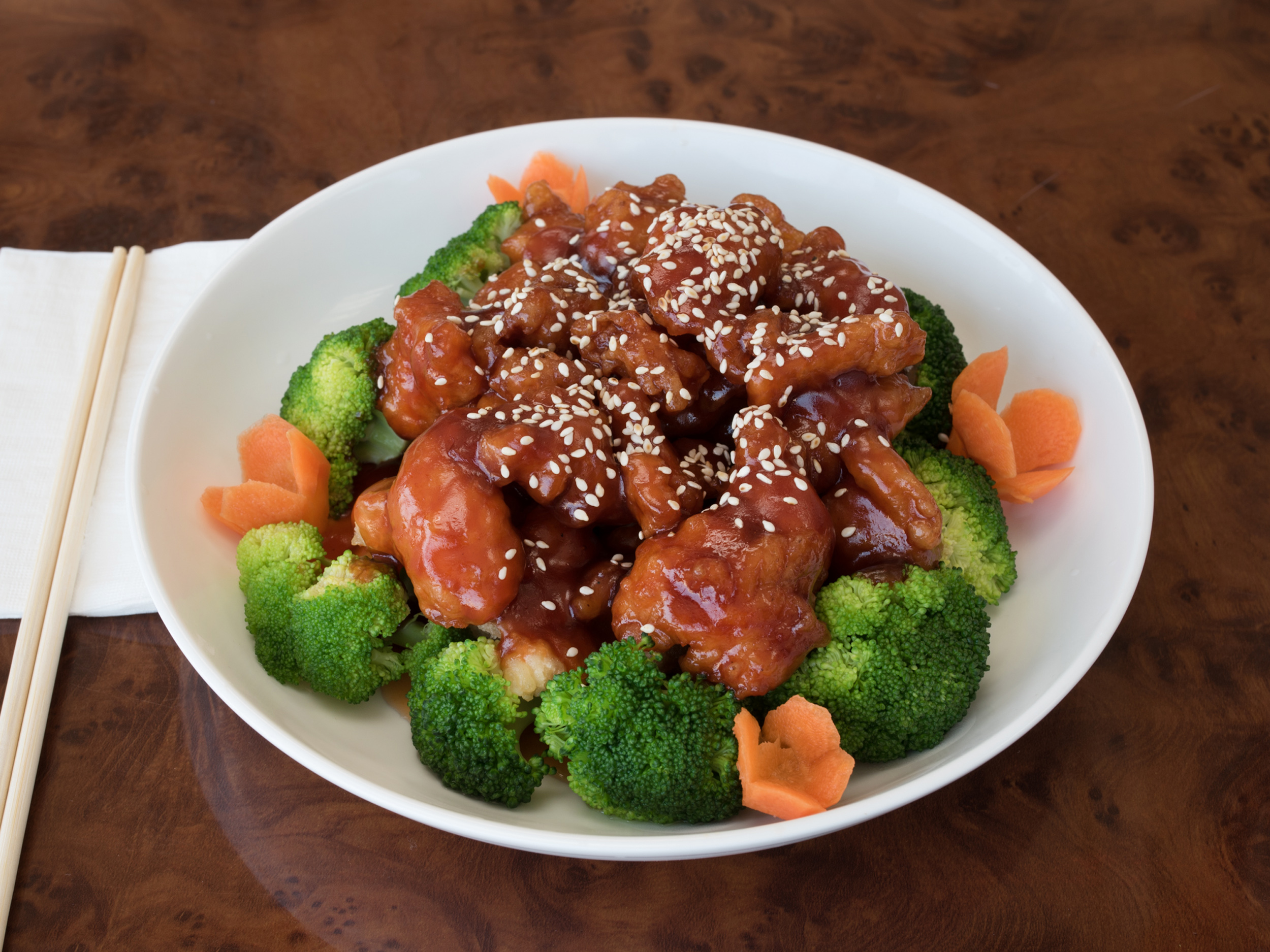 Order S23. Sesame Chicken food online from Long River Chinese Restaurant store, Ozone Park on bringmethat.com