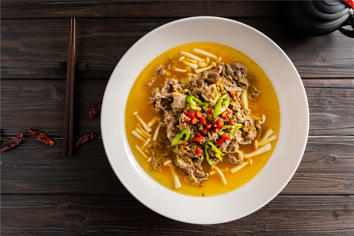 Order Hotpot Beef in Golden Soup food online from Sichuan hot pot cuisine store, New York on bringmethat.com