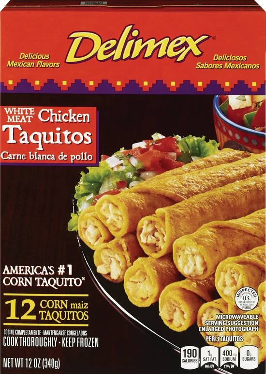 Order Delimex Chicken Tacquitos, 12 OZ food online from Cvs store, GREENWICH on bringmethat.com
