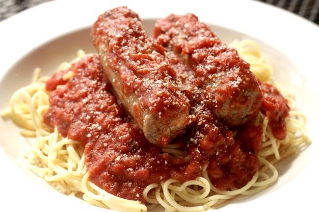Order Spaghetti Sausage food online from Bambinelli'S Italian Restaurant store, Atlanta on bringmethat.com