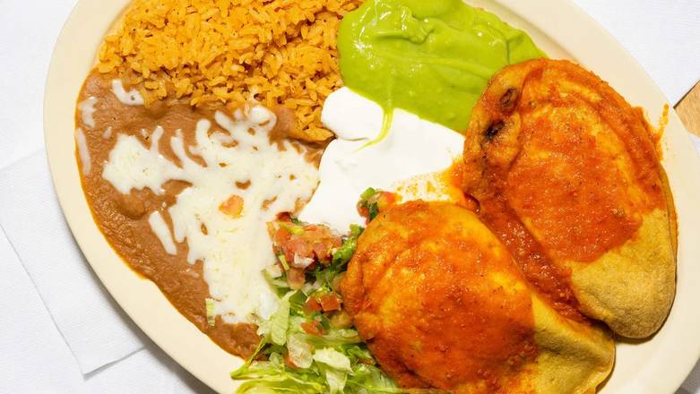 Order Two Chile Rellenos Plate food online from Taqueria Los Pericos store, Santa Cruz on bringmethat.com