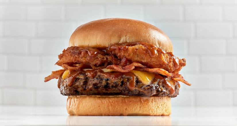 Order Whiskey BBQ BaconBurger* food online from Fireburger store, Miamisburg on bringmethat.com