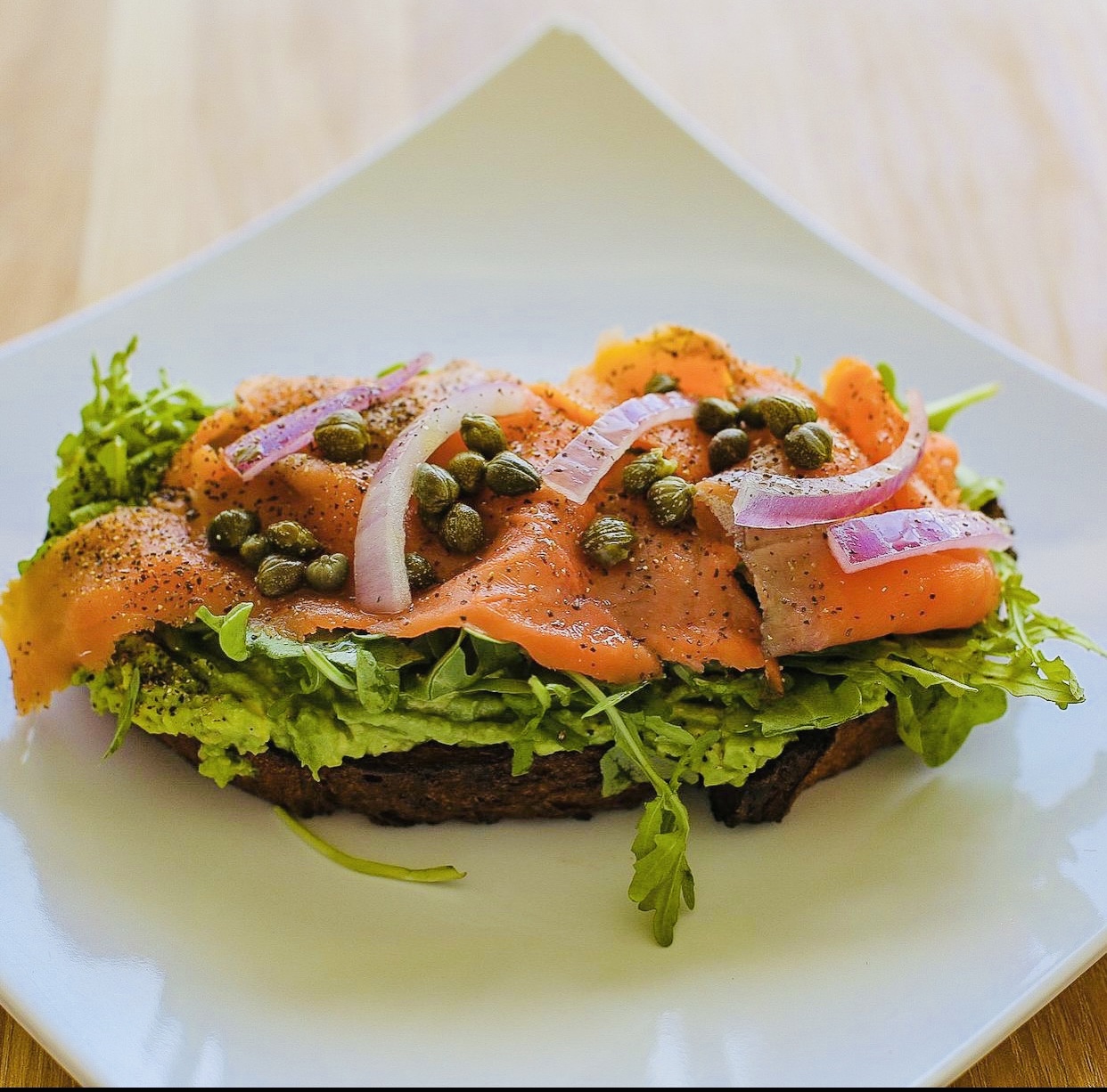 Order Smoked Salmon Toast food online from Yallatizers store, Los Angeles on bringmethat.com