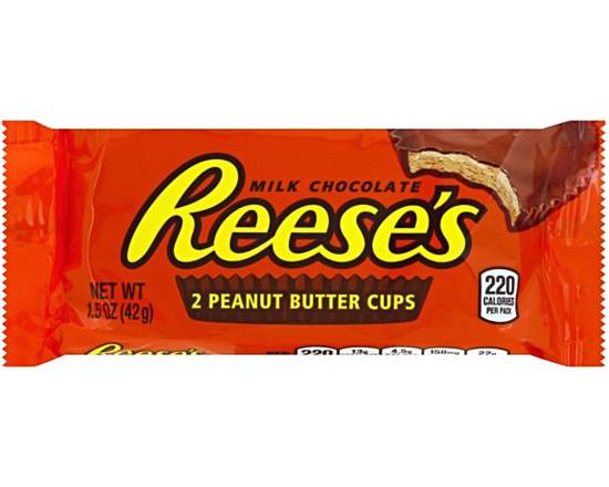 Order Reese's, Milk Chocolate Peanut Butter Cups Candy, 1.5 oz food online from Johnny Rockets store, Aliso Viejo on bringmethat.com