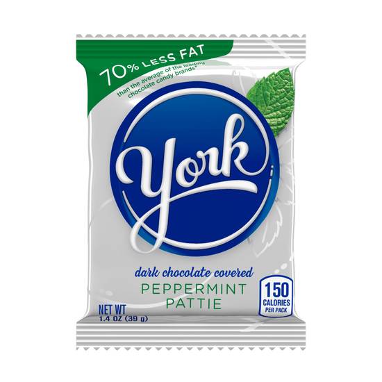 Order York 70% Less Fat Dark Chocolate Covered Peppermint Pattie, 1.4 OZ food online from CVS store, Tulsa on bringmethat.com