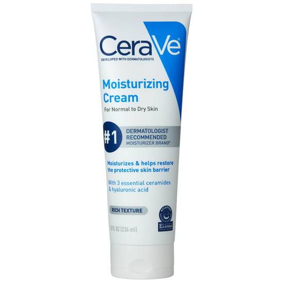 Order CeraVe Moisturizing Cream, Body and Face Moisturizer, 8 OZ food online from CVS store, INGLEWOOD on bringmethat.com