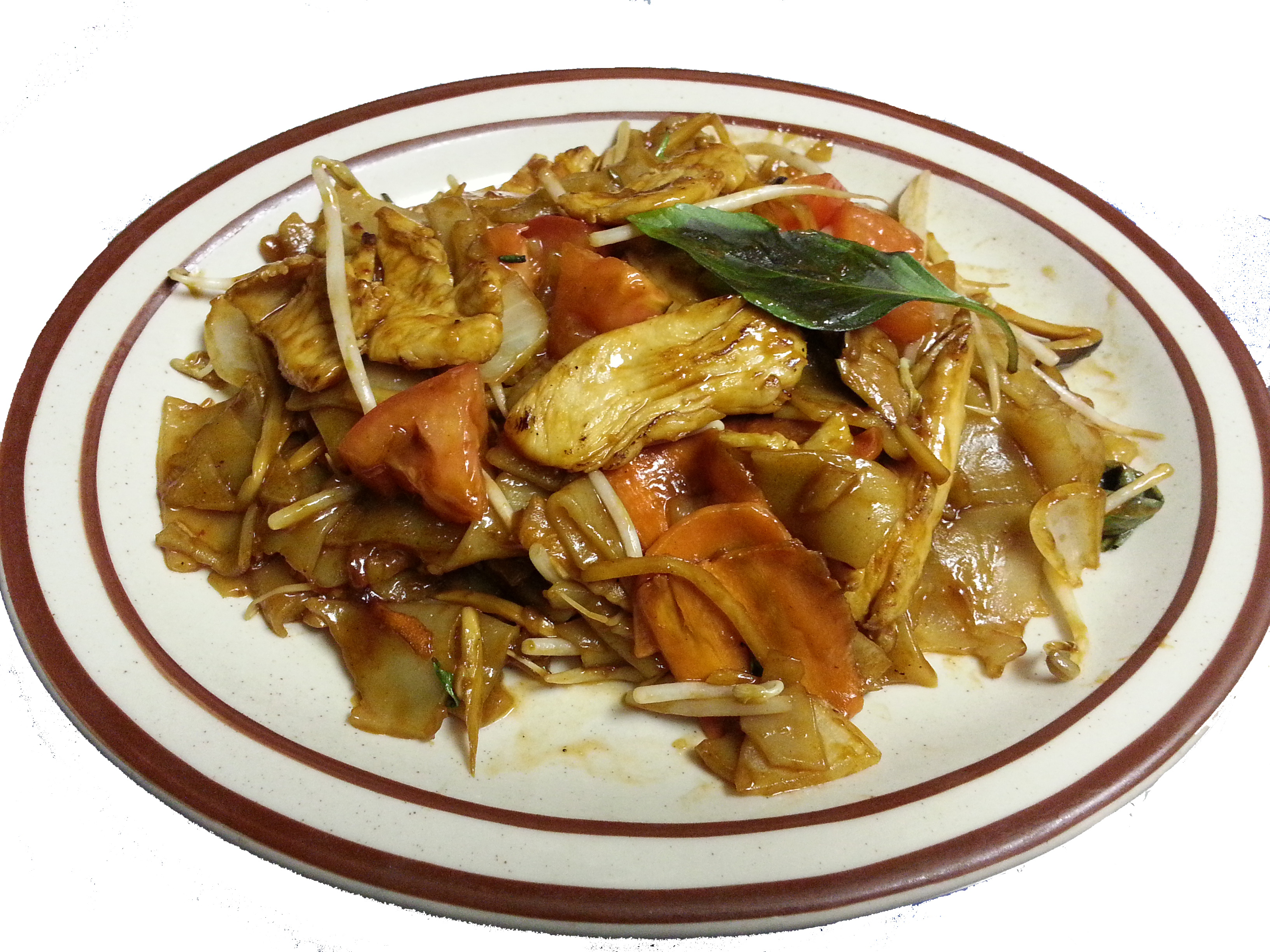 Order K31. Pad Khee Mao (Drunken Noodles) food online from Thai Noodles Cafe store, Libertyville on bringmethat.com