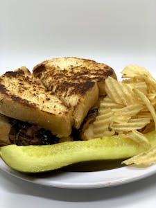Order BEEF BACON AND CHEDDAR MELT food online from Millers Country Kitchen store, Middletown on bringmethat.com