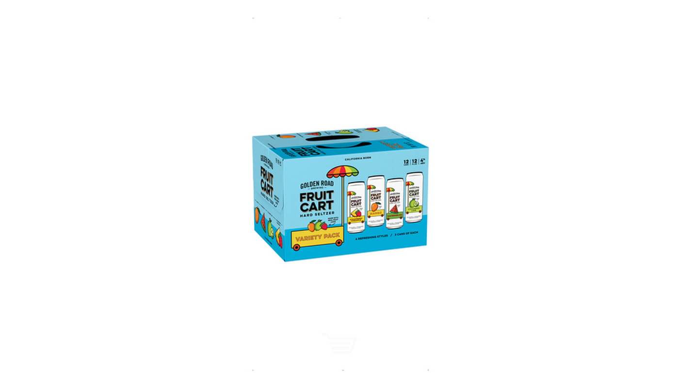 Order Golden Road Fruit Cart Hard Seltzer Variety 12 Pack 12 oz Cans food online from House Of Cigar & Liquor store, Redondo Beach on bringmethat.com