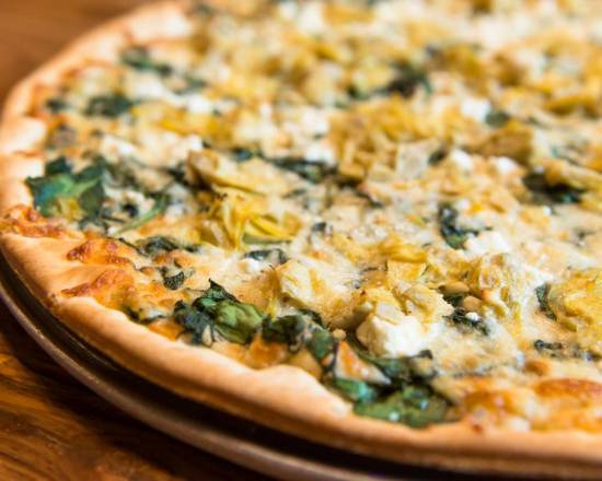 Order Spinach, Artichoke, and Feta Cheese Pizza food online from Giordano store, Canton on bringmethat.com